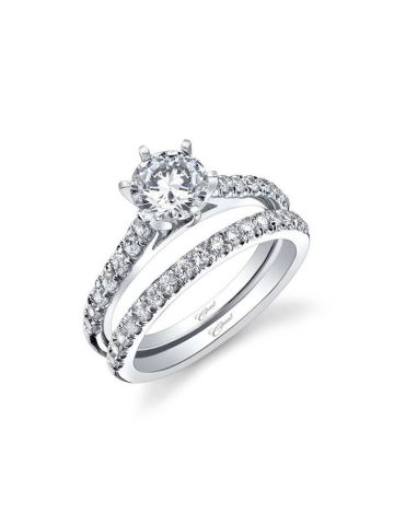 Silver Elegant Flower Engagement