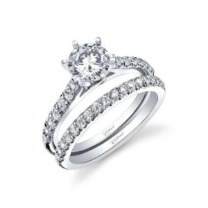 Silver Elegant Flower Engagement